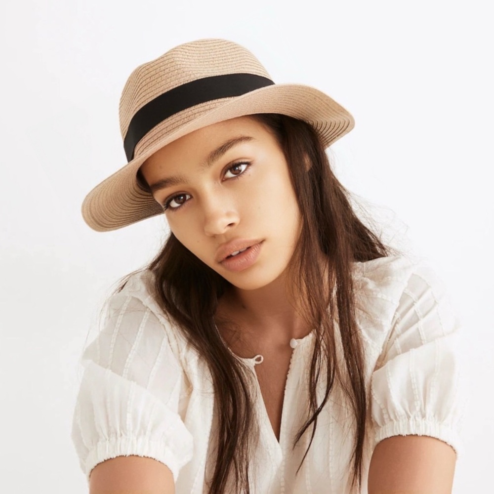 Madewell Packable Straw Fedora